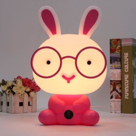 Lampe de chevet LED - - Lapin - Blanc - 19 25 cm - Pour enfant (1/4)