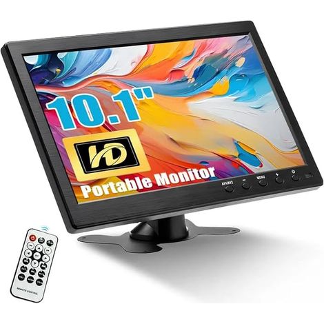 10.1 Pouces HD CCTV Mini Moniteur, LCD Couleur 1024x600 VGA HDMI BNC AVI Entrée PC DVR Moniteur de Sauvegarde de Voiture Et écran de sécurité à Domicile (1/5)