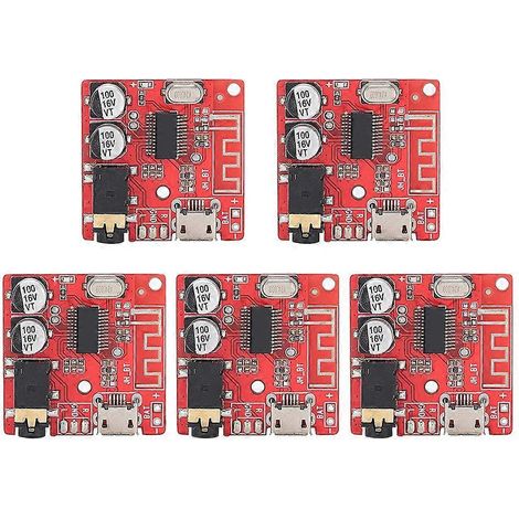 Lot de 5 cartes réceptrices Bluetooth 5.0 à monter soi-même, module amplificateur de haut-parleur -- (1/5)