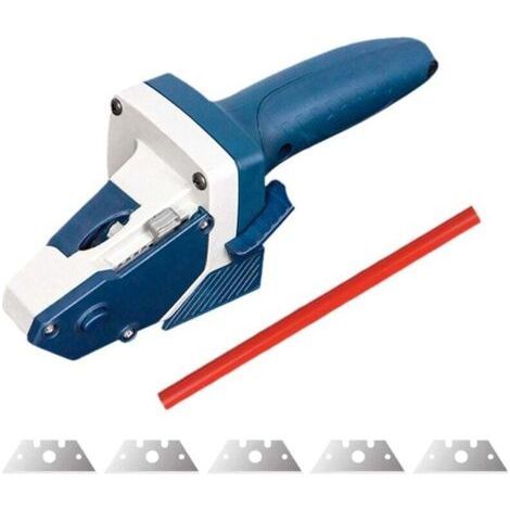 This is a plasterboard cutting tool, automatic cutting tool, hand tool for cutting plasterboard, cardboard and other materials, equipped with 5 blades and a (1/4)