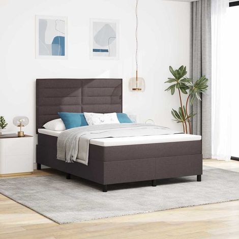 Boxspringbett mit Matratze Dunkelbraun 140 x 200 cm Stoff (1/5)