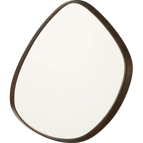 Miroir mural organique 70x61 cm marron foncé (1/4)