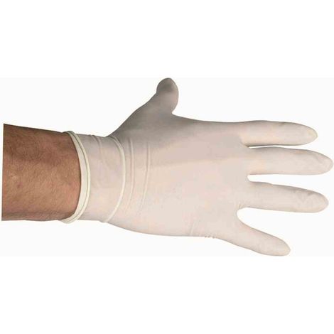 Handschuhe Latex Gr M 100 Stk Einmalhandschuhe Einweghandschuhe Hygiene (1/5)