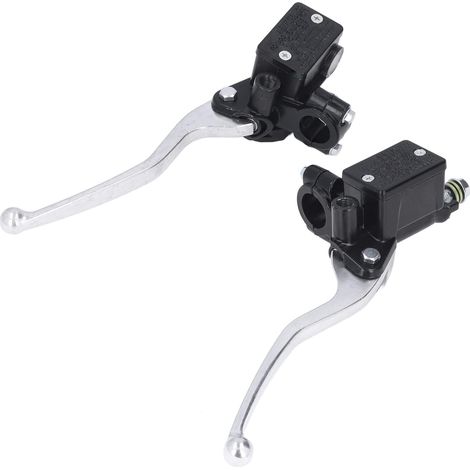 Ensemble Levier Frein & Embrayage Moto – Aluminium CNC Réglable, Compatible avec Modèles Yamaha Honda Suzuki Kawasaki – Noir/Argent (1/5)
