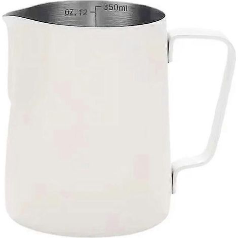 Pichet à lait mousseur 350 ml, en acier inoxydable, idéal pour le lait, la crème, l'eau et les jus de fruits. (1/5)