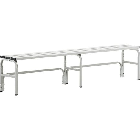 Sypro, Banc de vestiaire avec lattes en aluminium, h x p 450 x (1/2)