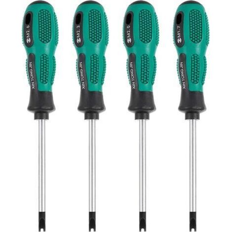 MSBD 4pcs / Set Tournevis Embouts de Tournevis U Fourche magnétique vis rainurée conducteur CR-V Multi Function Tool Kit Main (1/5)