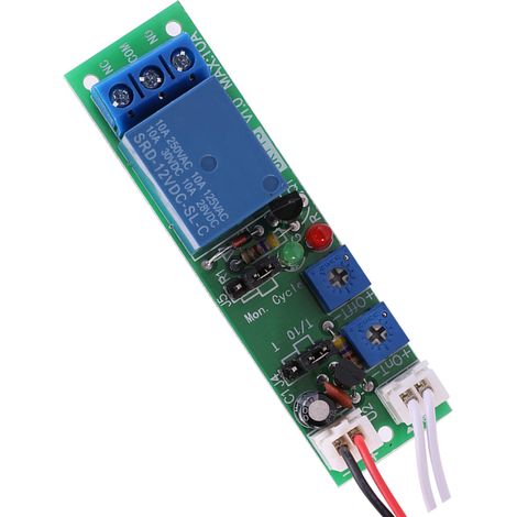 Ein-/Aus-Relaismodul mit einstellbarem Zyklustimer (DC12V, 0-120 min) (1/5)
