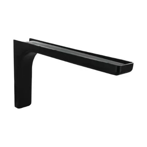 Soporte angular de acero Leonard y plástico negro, 114x180mm.