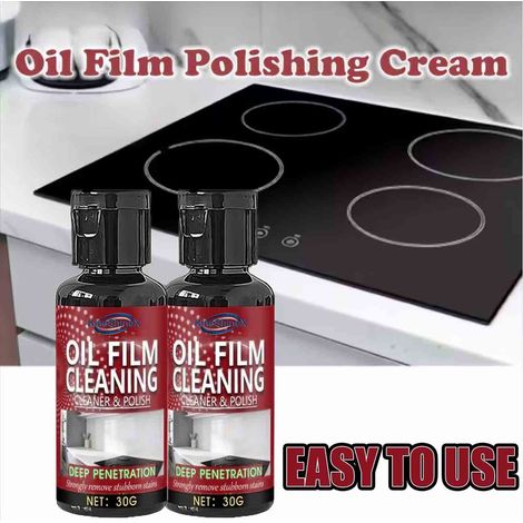 Ölfleckenentfernerpaste für Haushaltsküchentöpfe, Auflaufformen, Woks, Dampfgarer und Entkalkungsfolien entfernt kraftvoll Schmutz und Ablagerungen vom Boden von Töpfen und Pfannen. (1/5)