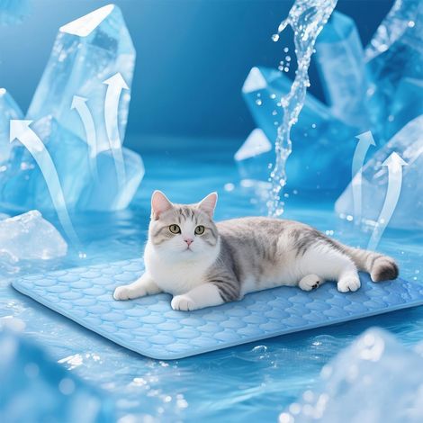 Tapis RafraîChissant pour Chien Et Chat en éTé Chaud, 60 X 50 Cm-M, Tapis Frais Et Durable pour Animaux De Compagnie, Auto-Refroidissant, Lavable, pour L'IntéRieur, L'ExtéRieur Et La Voiture (1/5)
