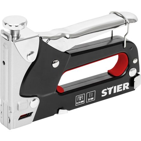 STIER Kombi-Handtacker KHT-100 3 in 1 + 300 Klammern Typ 53 (1/5)