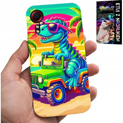 Custodia per Samsung Galaxy Xcover 5 - motivo dinosauro su camion per bambini (1/5)