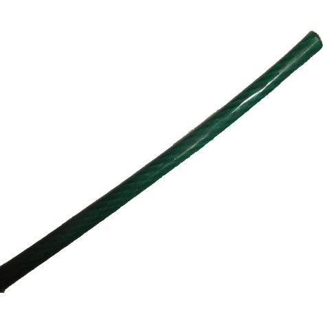 Câble acier enduit PVC Ø5mm - Vert foncé transparent Vert/Transparent 80m