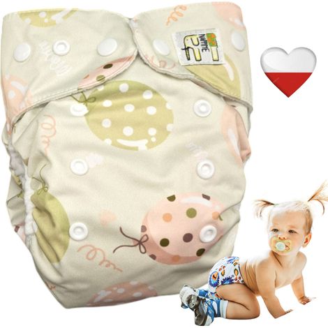 Pannolini riutilizzabili tascabili Coolmax palloncini verdi Pannolini NappiMe (1/5)