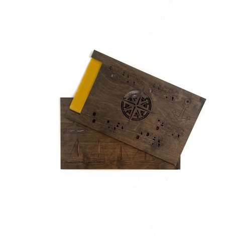 Set mit Ozeaninschriften und -ergänzungen für Holzkarten, 18-teilig, aus Holz (1/5)