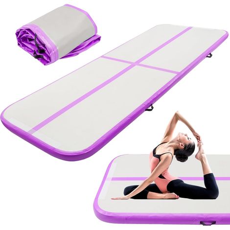 Youyijia 10-FT lange Turnmatte, Air-Tumbling-Bahn, Fitnessmatte, geeignet für Gymnastik, Yoga, Kickboxen und Hip-Hop-Training (Lila) (1/5)