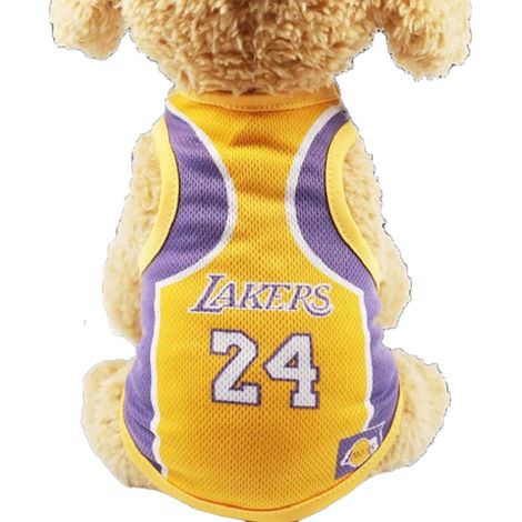 Maillot De Football Pour Chien - Veste En Maille Respirante - Couleur Violet Jaune - Taille XL (1/5)