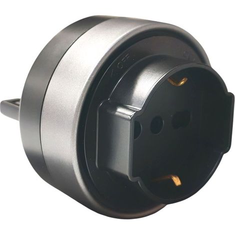 ETTROIT Presa Schuko / bipasso Plug&Play per Sistema a Binario 16A 250V Nero ETB2102 (1/5)