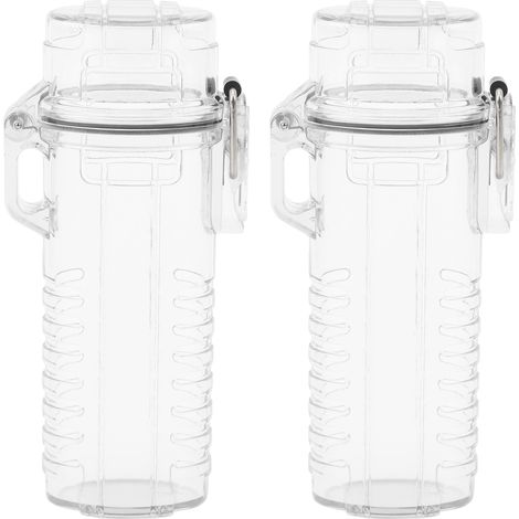 Boîtier Allume-Gaz - Étanche - Plastique Transparent - Pour Camping Randonnée Extérieur - 2 Pièces (1/5)