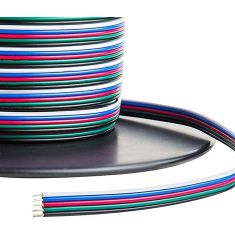 Câble 5 fils RGBW 22AWG (au mètre) Ledkia®