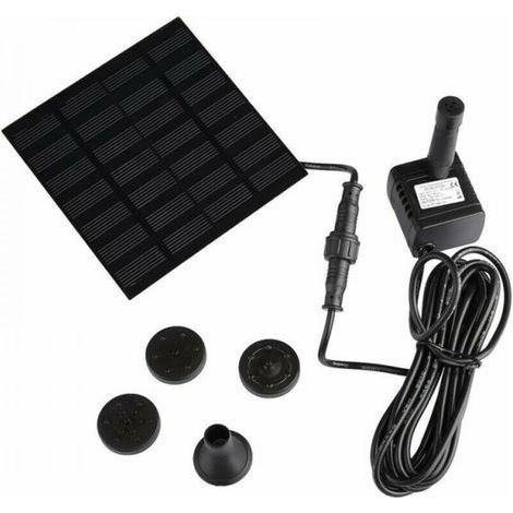 Pompe solaire miniature 7 V améliorée pour fontaine de jardin et bassin,Convient aux fontaines, cascades et jeux d'eau (1/5)