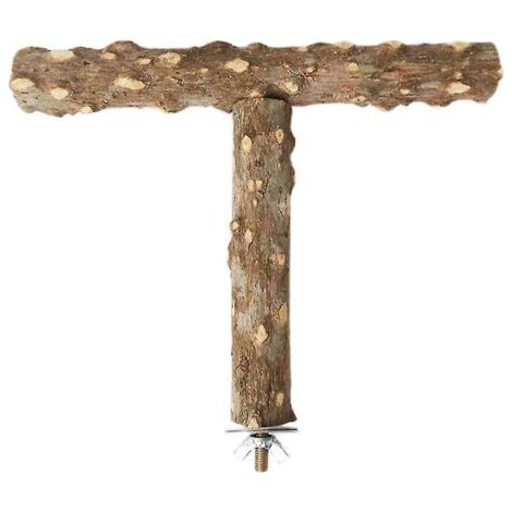 Support à oiseaux en bois Perchoir Naturel Zanthoxylum Bâton Pattes Broyage Cage Accessoires (1/3)