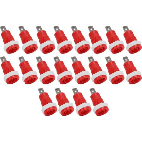 20 Connecteurs Femelle Banane 4mm en Laiton pour Installations Électriques - Caravanes, Camping-Cars, Bateaux (1/5)