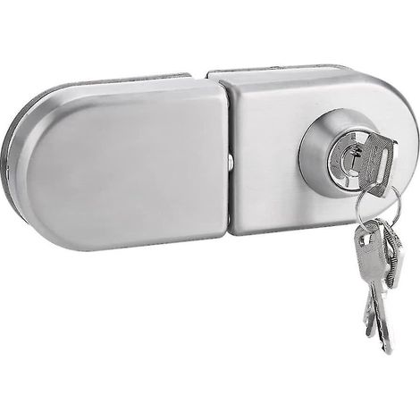 Einbruchsicheres Glastürschloss, 10–12 mm, Edelstahl, mit Ein-/Ausschalter, für Zuhause, Hotel, Büro und Badezimmer. – AquaForge (1/5)