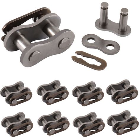 Hochfeste 35H Schnellverschlüsse, 10er-Pack, universelles Reparaturzubehör-Set zum Verbinden von Ketten an Motorrädern, Quads, E-Bikes und Rollern. (1/4)