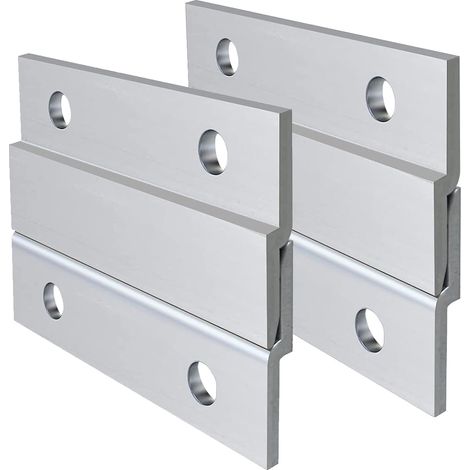4 pièces support mural à crémaillère française, 5 cm, aluminium, charge max. 13,6 kg, pour miroirs, tableaux, étagères, tableaux blancs et cadres (1/5)
