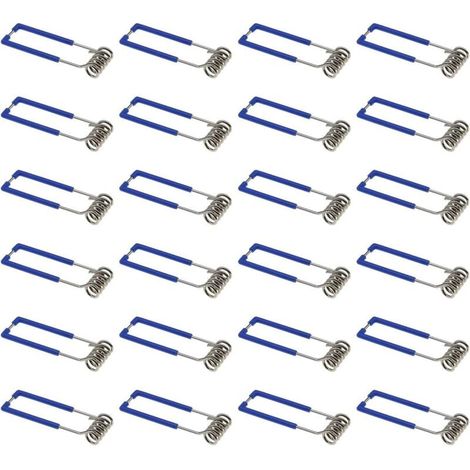 Packung mit 24 federbelasteten Befestigungsclips für GU10 MR16 Einbaustrahler, 1,5 x 60 mm (1/4)