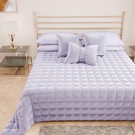 Couette Simple en Velours Doux et Chaud, Couette printanière Automne, Couvre-lit Simple, Lilas 100% fabriqué en Italie (1/4)