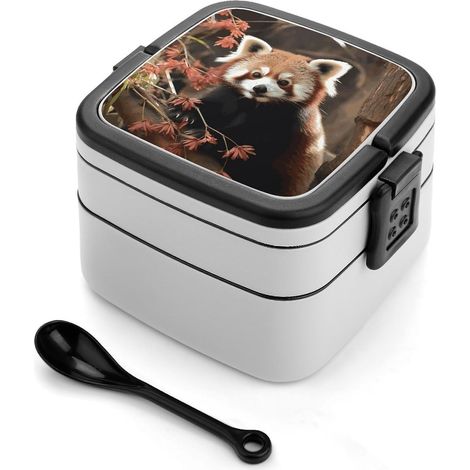 Boîte à bento empilable Red Pandas pour adultes, étanche, grande (1/5)