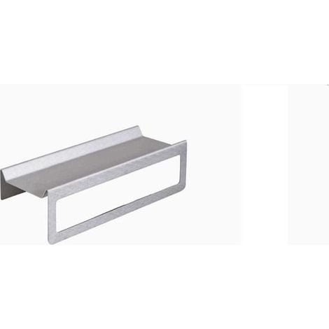STILHAUS Asta Portalviette Con Mensola Milano Acciaio Satinato 30 cm (1/2)