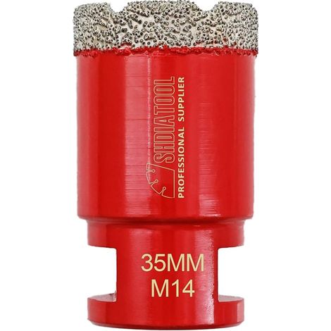 1 Pièce - Foret Diamant - Trépan - Filetage M14 - Pour Porcelaine Carrelage Granit Marbre - Sec Ou Humide - Argent - 35x60mm (1/5)