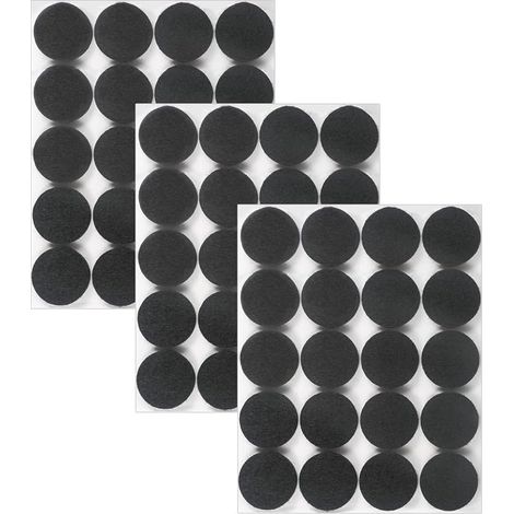 60 Pieces Furniture Glides 25 mm Protective Chair Leg 5 mm Thick Pad Chair for Furniture Legs, Chair Legs, Hard Wood Floor Protection (Black, 25 mm) (1/5)