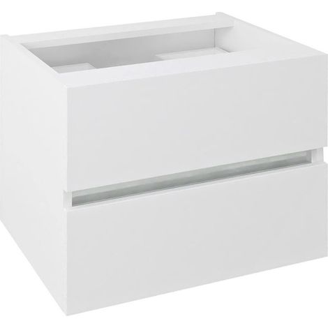 AVICE Meuble sous-vasque 60x50x48cm, 2xtiroir/blanc (1/5)