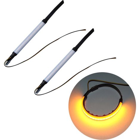 2 Pieces Moto Fourche Avant Bande Led Clignotant Indicateur Lumiere Anneau Lampe De Direction, Style 2