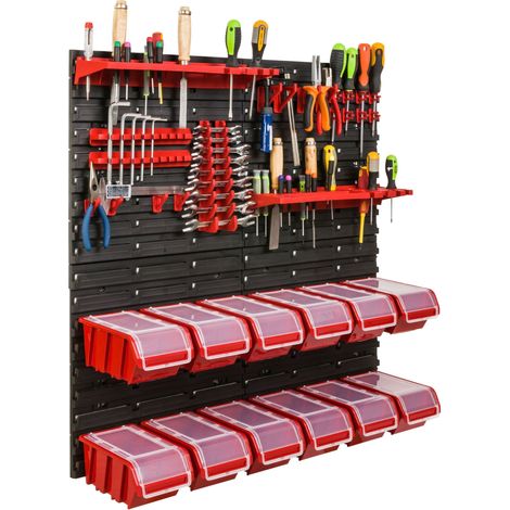 Tablero de herramientas para taller de 78x78 cm + 12 bandejas (1/5)