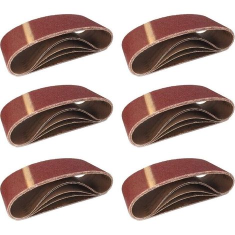 Lntyq Bandes Abrasives en Tissu  5 pièces  100 x 610 mm  Mixpack (1 x grain 40/60/80/120/180 chacun)  pour ponceuses à bande  Papier Abrasif  Ensemble de Bandes Abrasives