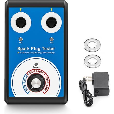12V Dual Hole Spark Plug Ignition Tester – 0-6000 RPM, 13mm Diameter, 100-240V Input Voltage (1/3)