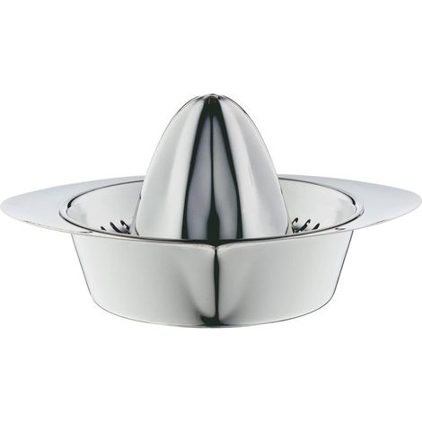 Presse-agrumes Gourmet avec récipient, Ø 9 cm, Presse-agrumes Manuel pour Oranges, Citrons, Limes, Acier Inoxydable Mat, Lavable au lave-vaisselle (1/2)