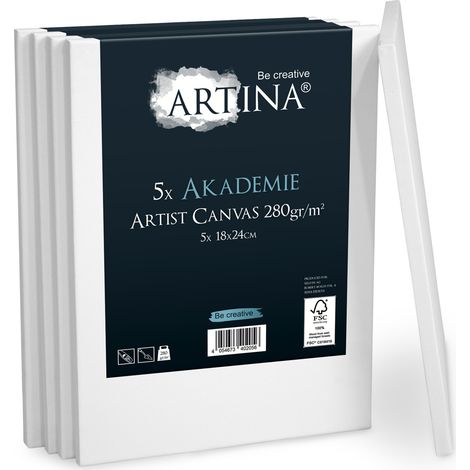 Artina châssis entoilé certifié FSC - Akademie – set de 5 18x24cm