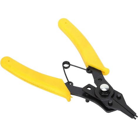 Alicates para anillos de retención 4 en 1, herramienta manual combinada interna/externa con mango de plástico.