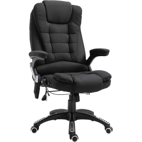 Fauteuil de bureau massant Maksym Noir Chiné (1/5)