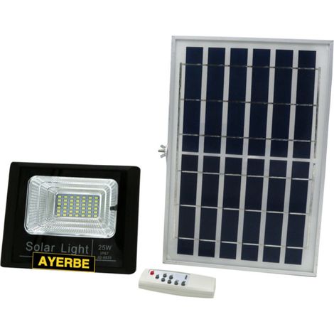 AYERBE - 620660 - Foco Solar 25 W con Sensor y Mando a Distancia (1/2)