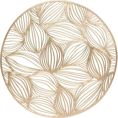 Set de Table Rond Ajouré "Automne" 38cm Doré