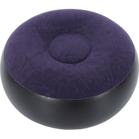 Chaise de camping gonflable extérieur portable avec repose-pieds en flocking pour bureau maison voyage (1/5)