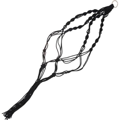 Support pour plantes en macramé de polyester Homoyoyo, idéal les pots fleurs ronds et carrés (1/5)